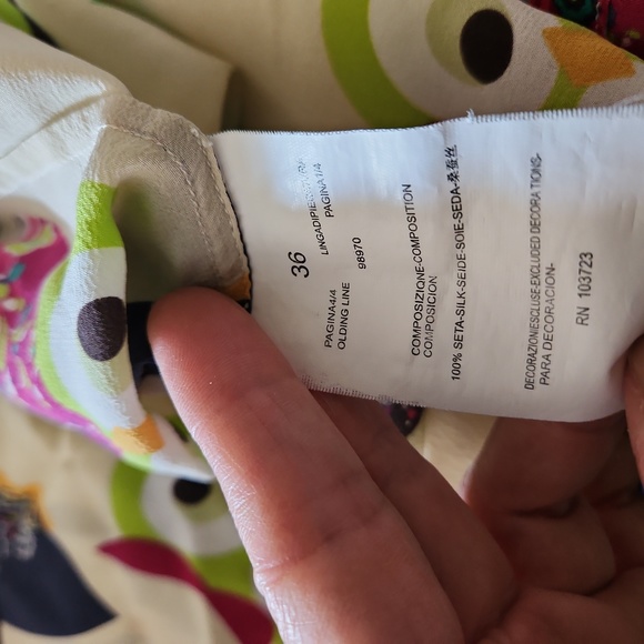 100% silk owl top - Picture 5 of 5